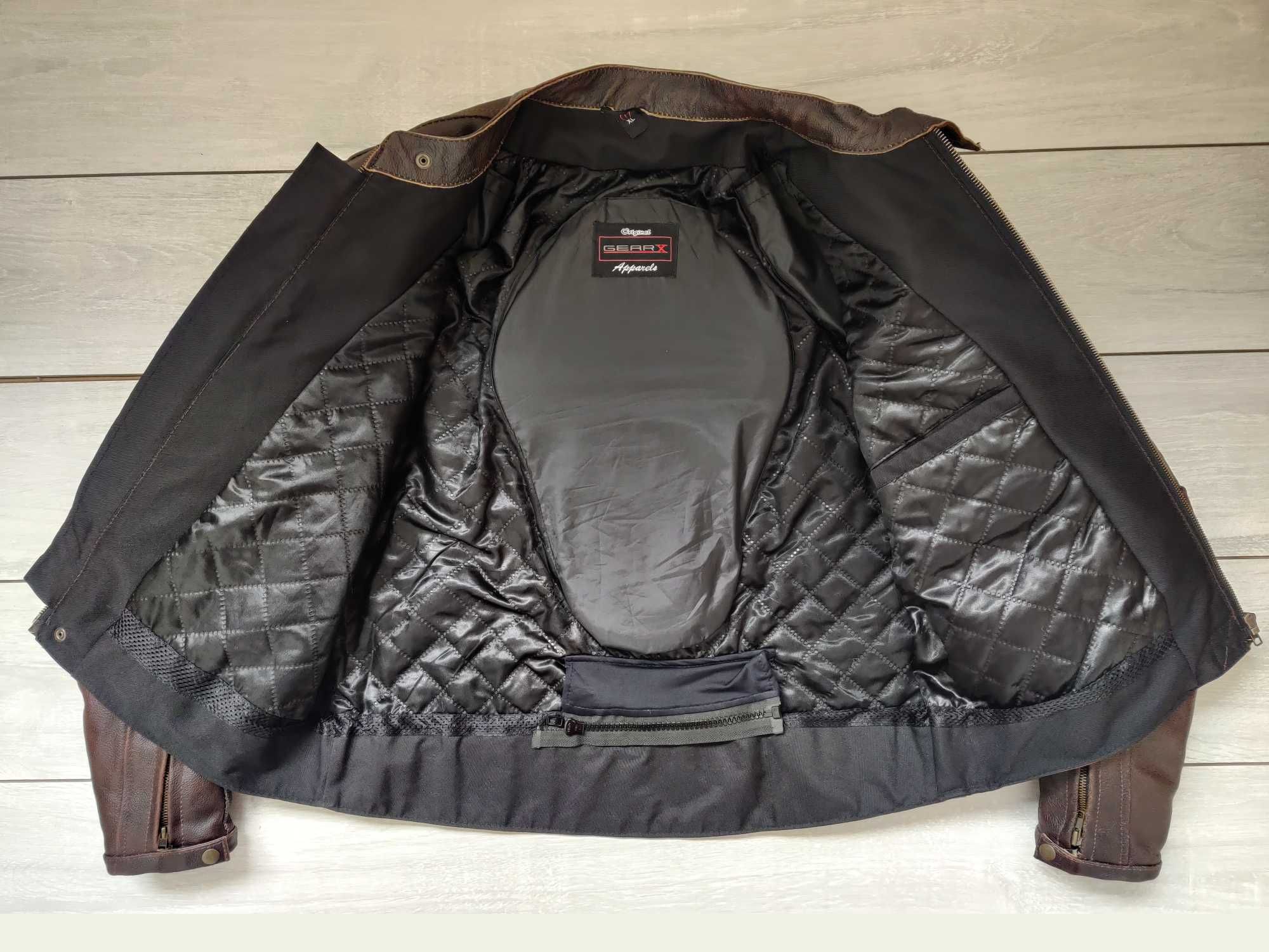 Куртка кожана мотокуртка куртка захист гоночна L-XL apparel gear