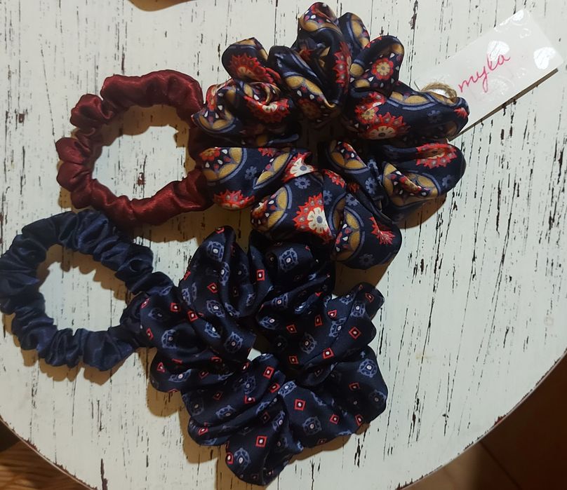 Jedwabny czepek rozmiar M,  scrunchies S I L