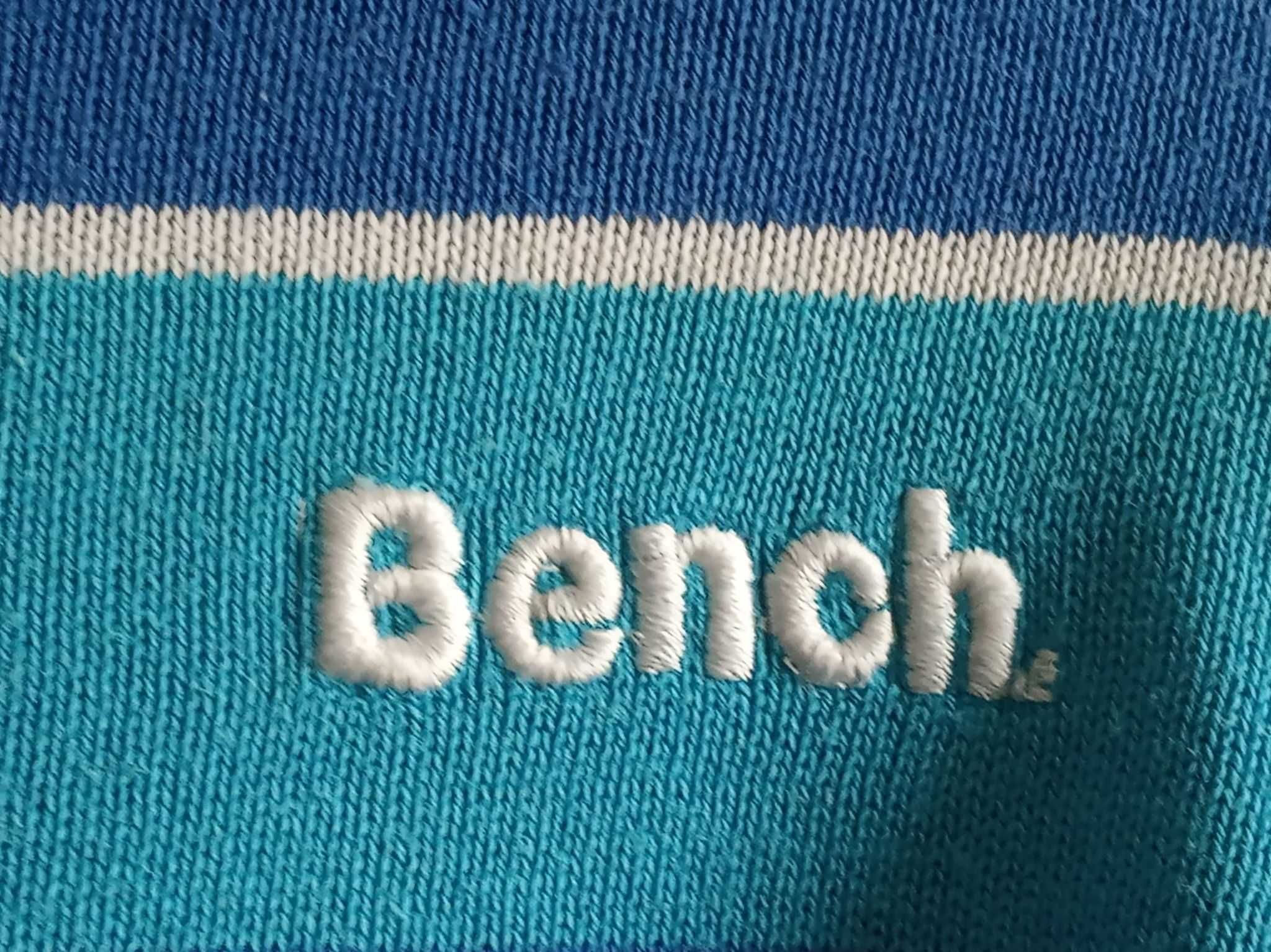 Sweterek w pasy cienki logowany uniseks - S/M - "Bench".