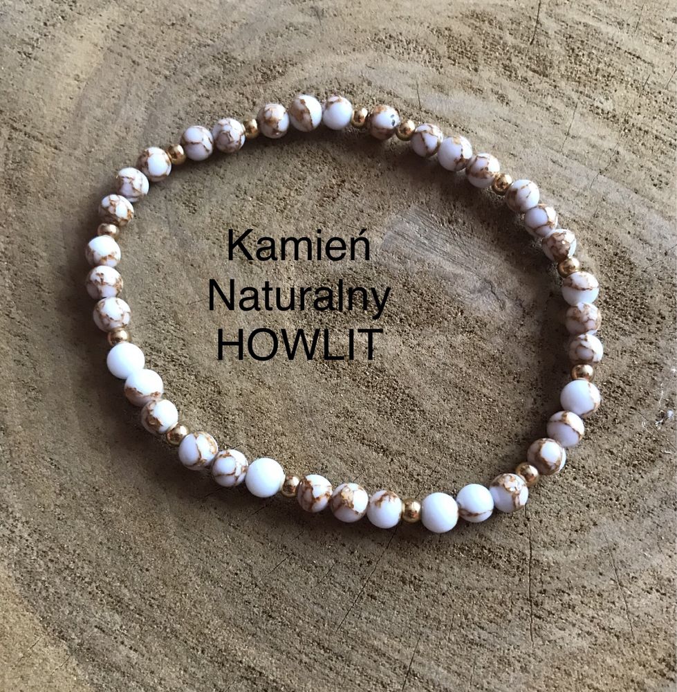 Bransoletka z kamienia naturalnego „Howlit”