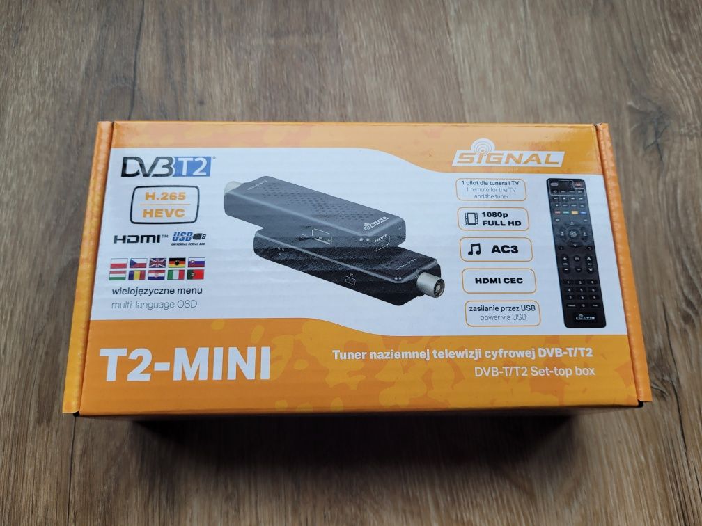 Nowy Dekoder / tuner telewizji cyfrowej SIGNAL T2-MINI