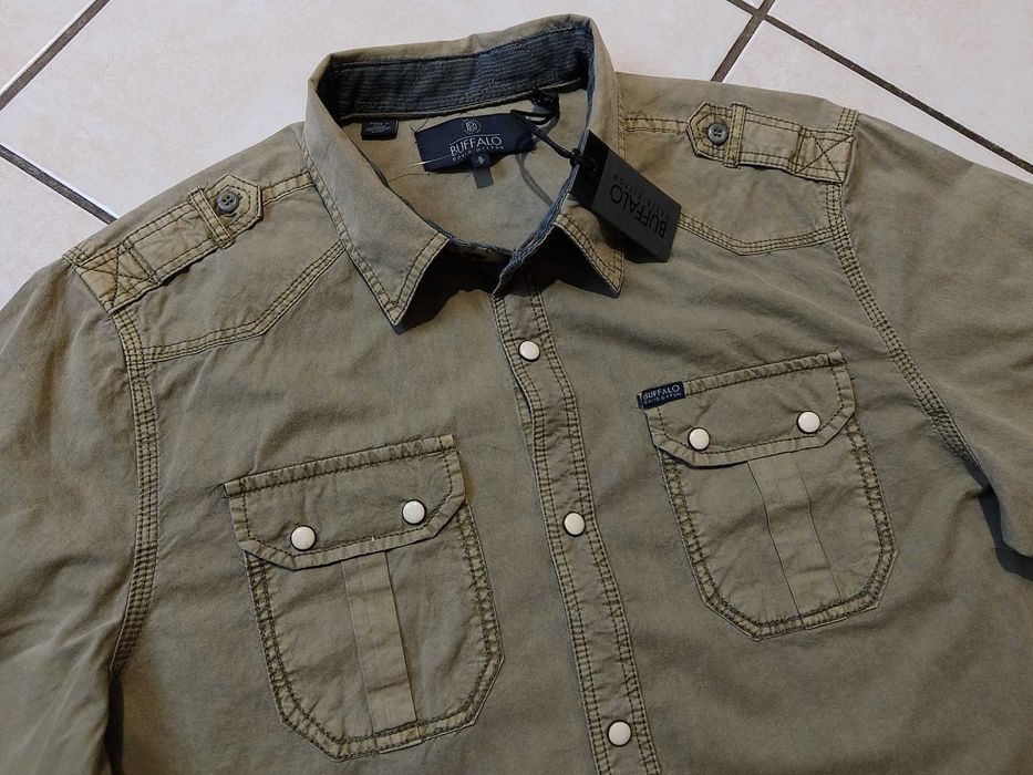 BUFFALO by D. Bitton USA - NOWA! z LOGO i Metkami Koszula Męska - M