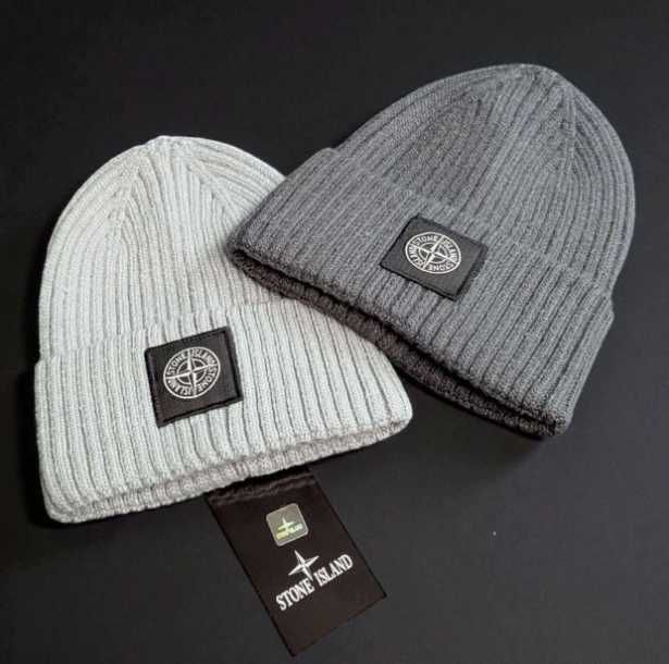 Шапка Stone Island grey Сіра шапка Стон Айленд !!NEW!!