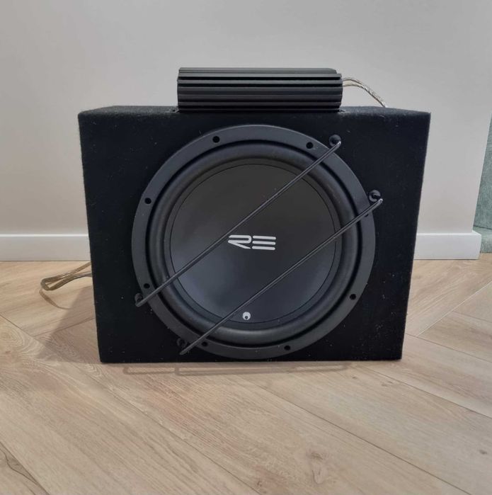 Skrzynia basowa subwoofer REAudio 12" 200RMS wzmaczniacz CARPOWER 350W