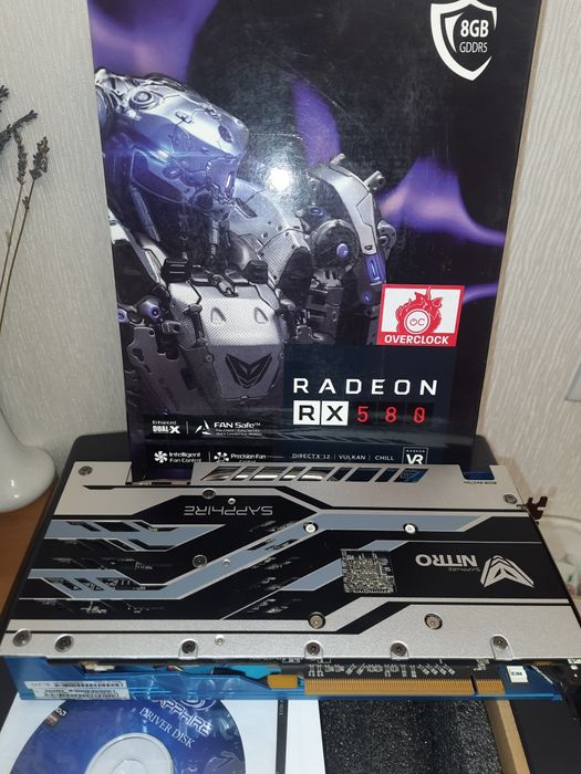 Видеокарта SAPPHIRE RX580 8GB NITRO+ и др.карты