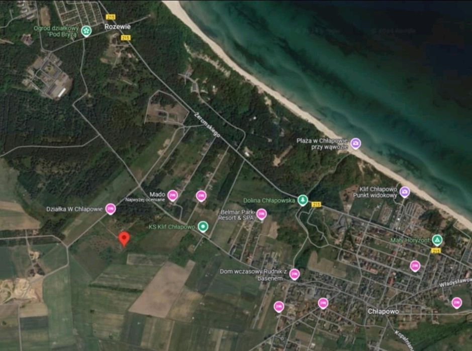 Działka nad morzem Chłapowo Jastrzębia Góra Władysławowo