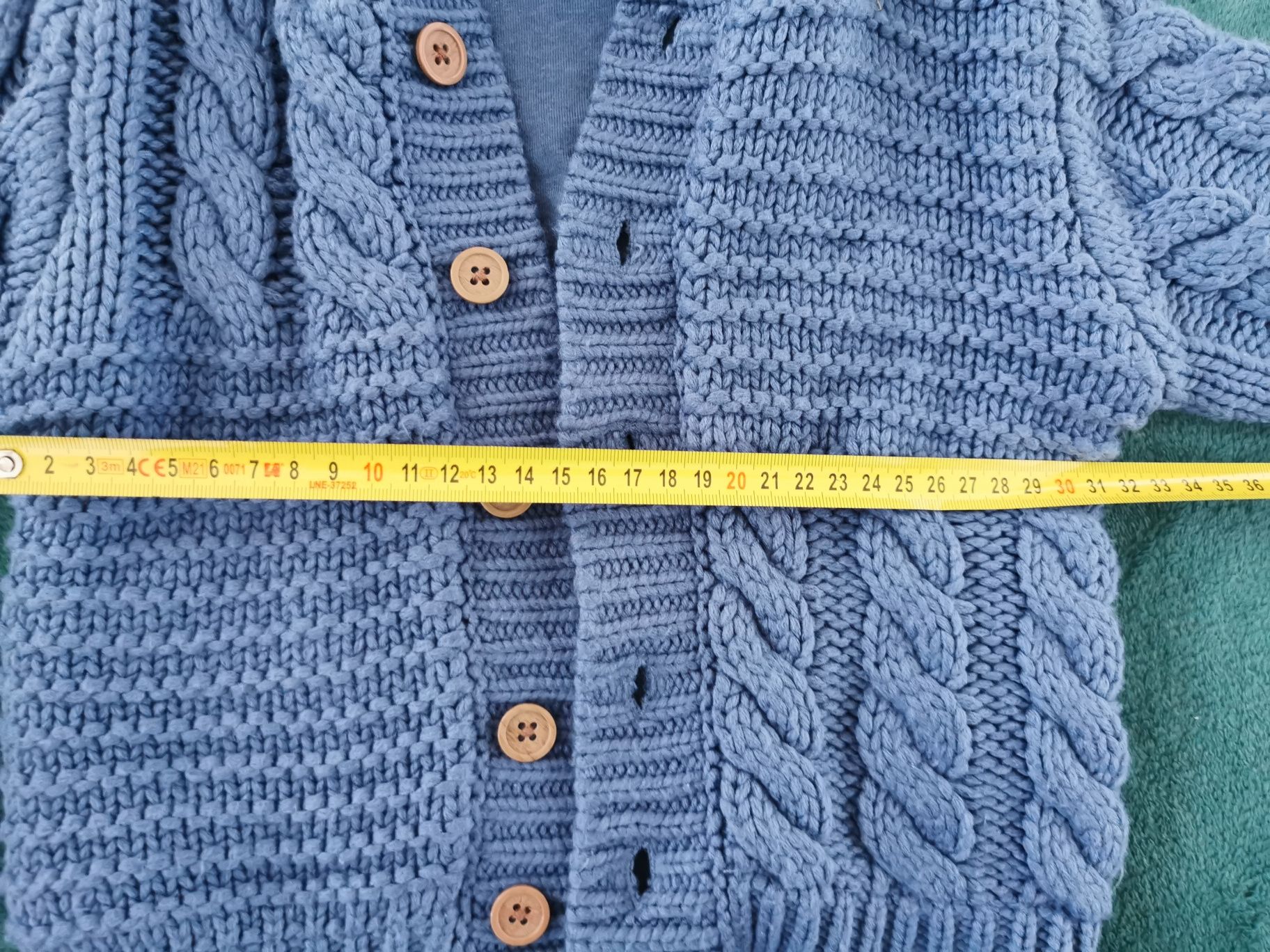 Rozpinany gruby sweter z kapturem Blue Zoo r. 86 stan bdb uniseks