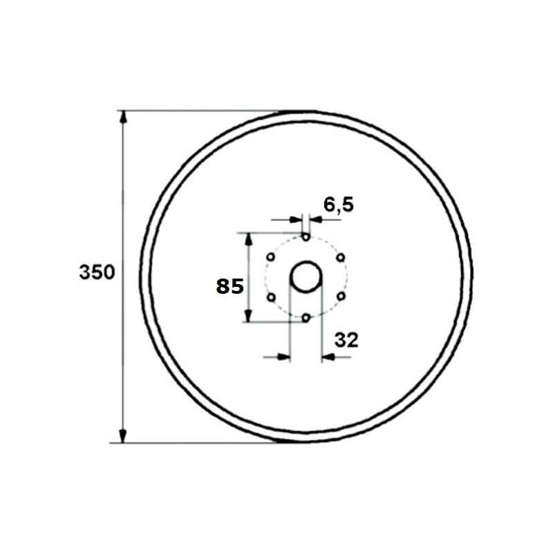 Talerz redlicy wysiewającej Monosem 7009 fi350x3mm VIS