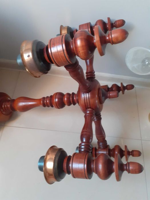 Lampa sufitowa drewniana