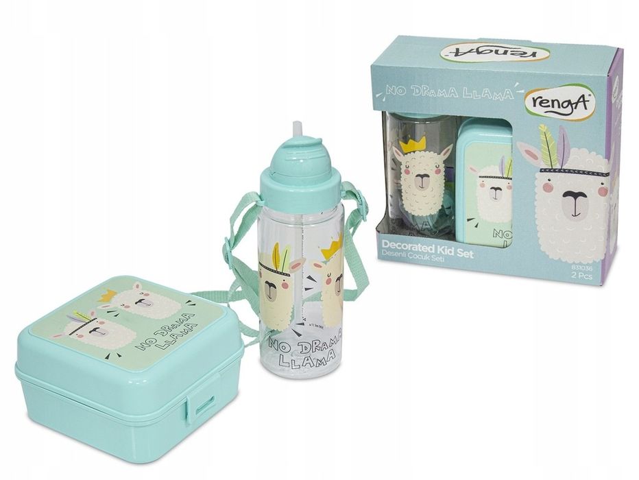 Zestaw śniadaniowy Lunchbox + Bidon LUNCH BOX DLA DZIECI ŚNIADANIÓWKA
