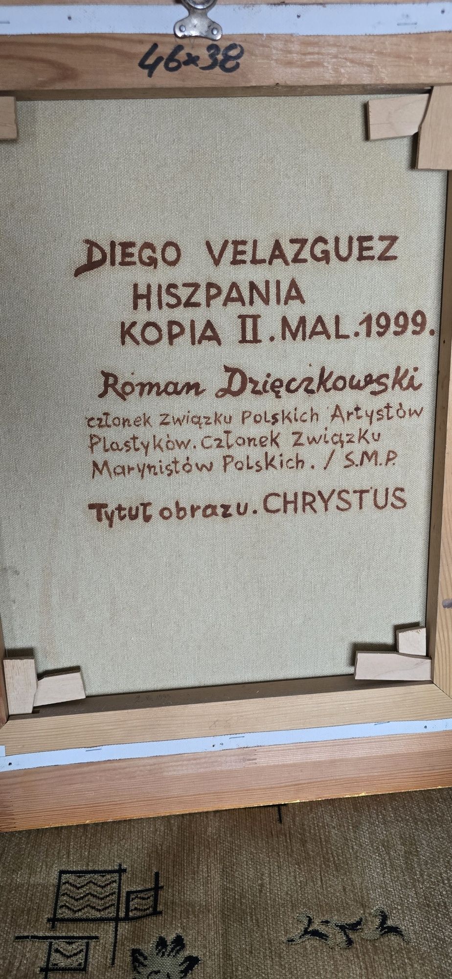 Obraz  Diego Velazgueza "Chrystus " 1999 rok