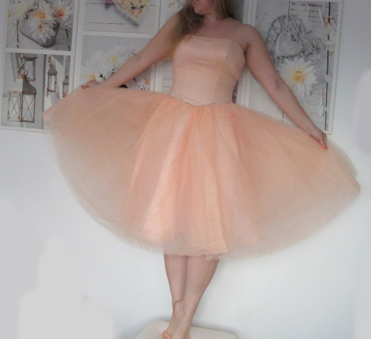 Sukienka Gorsetowa tiulowa Baletnica Księżniczkal Yoshe Wesele Ślub