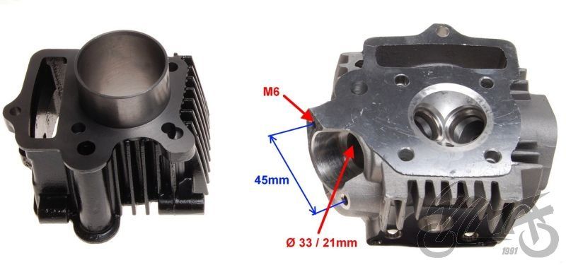 Cylinder+głowica 70 CC 4T Czoper kpl.