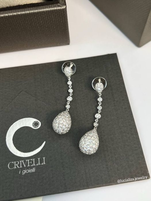 Сережки CRIVELLI Оригінал Біле золото