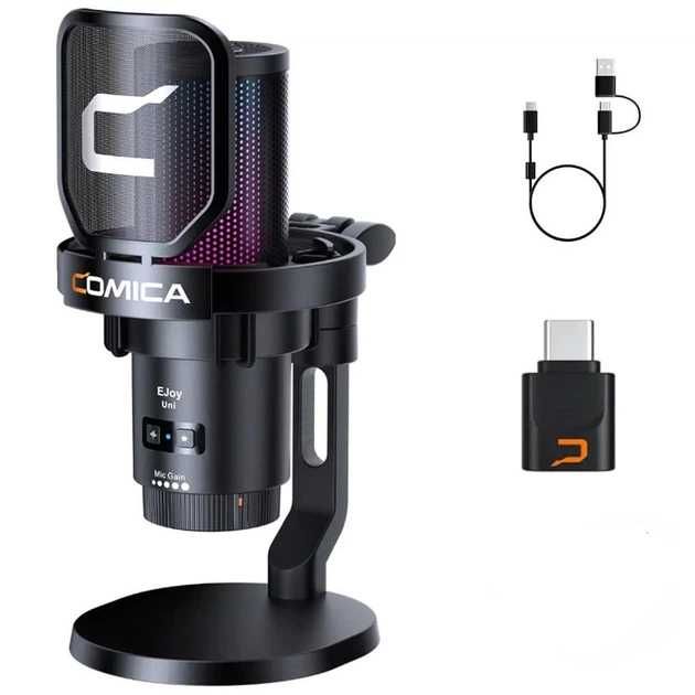 Comica EJoy Uni Pro Бездротовий студійний мікрофон з підставкою