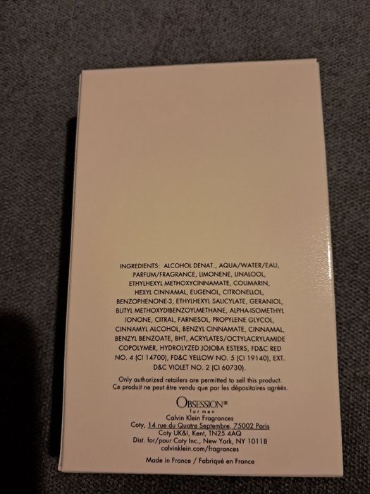 Obsession for men Calvin klein