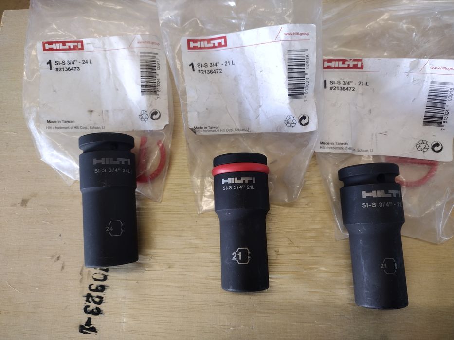 Klucze udarowe Hilti nasadowe 21mm i 24mm