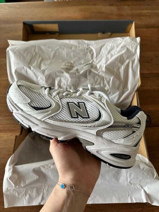 Buty meskie Mokasyny New_Balance_530_White_Silver_Navy R.37.5