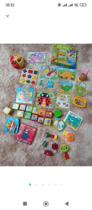 Набір іграшок  500 грн ціна за все розвиваючі кубики