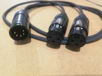 Przewód kabel dmx 110Ohm adapter spliter pasywny XLR 2 XLR-0,3m