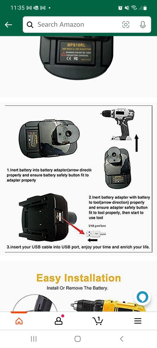 Adaptador maquina para bateria litio