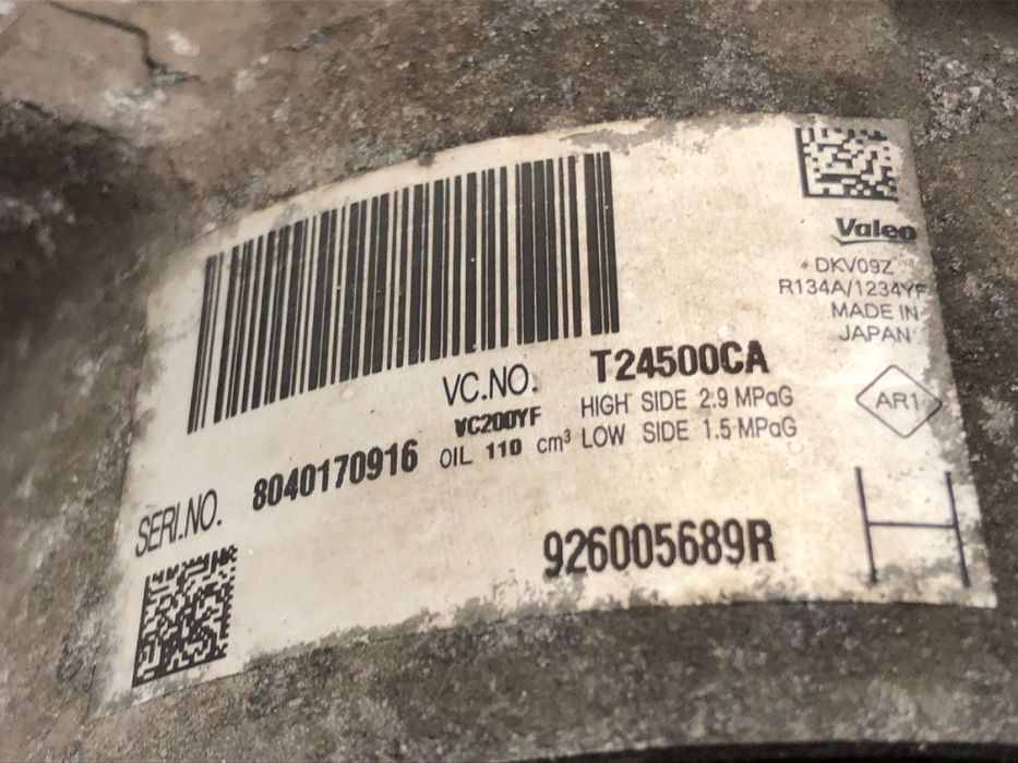 SPRĘŻARKA KLIMATYZACJI - 521.00 PLN - DACIA SANDERO II 2012 - 2022 TCe 90 LPG (B8M1) 66 kW [90 KM]