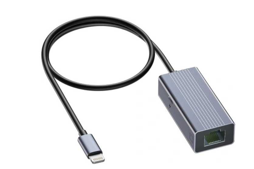IVSHOWCO Lightning-do-RJ45 Ethernet adapter sieciowy LAN do iPhone'a