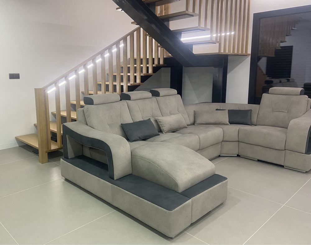 Sofa de canto com chaise long novo