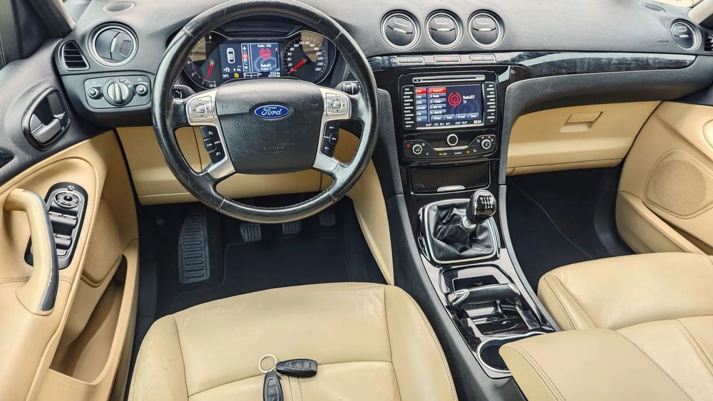 Ford Galaxy Beżowa Skóra, Convers, Duża Navi z kamerą cofania