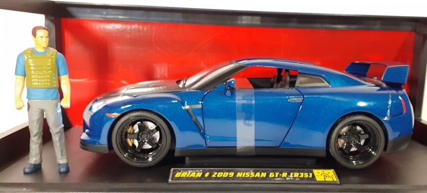 1/18 Nissan GT-R (R35) + Brian Figura - Fast and Furious - Jada