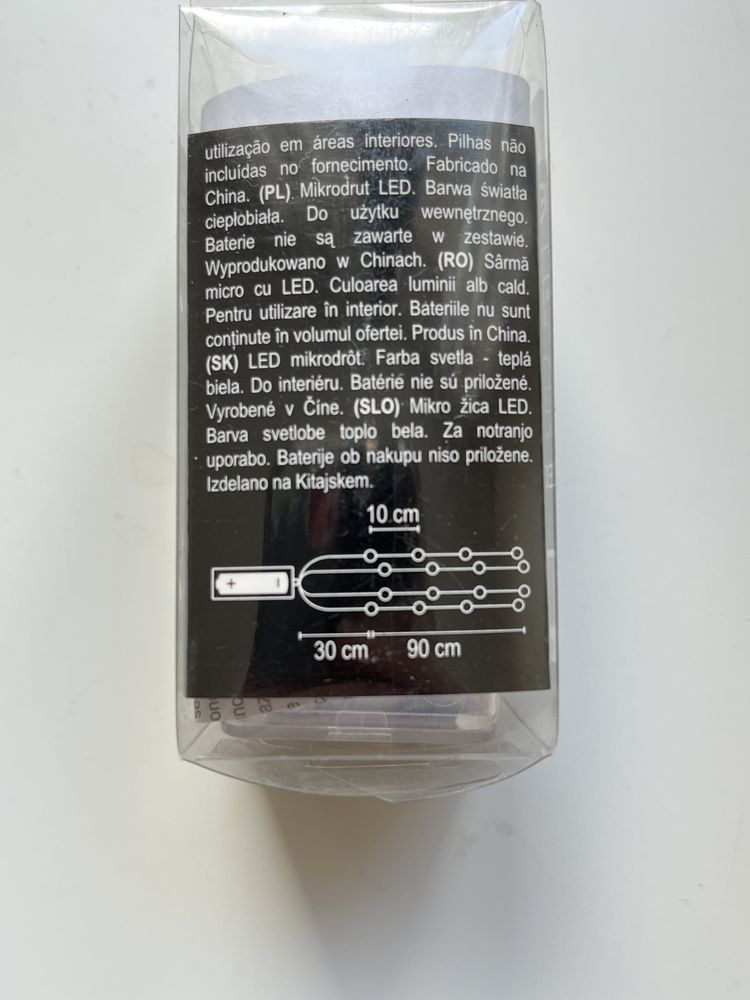 lampki 40 led ciepłe światło