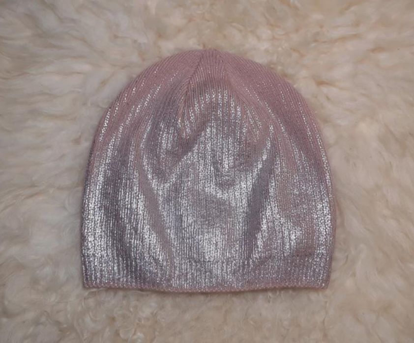 Шапка Accessories вовна акрил рожева срібляста