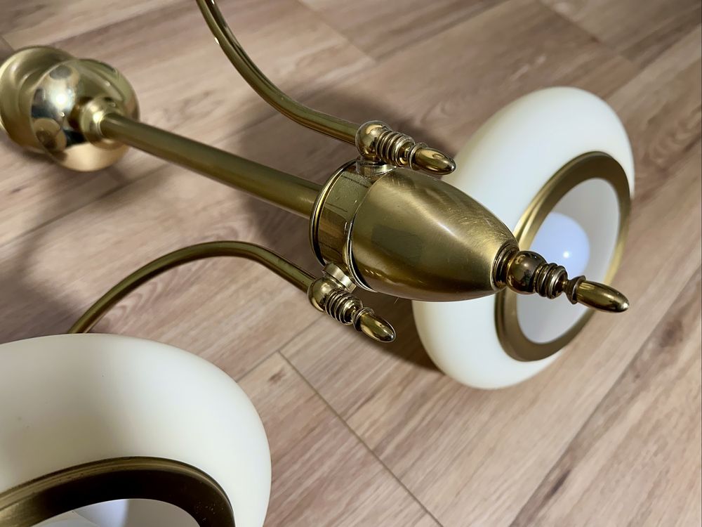 Żyrandol złoty lampa wisząca 3 punkty