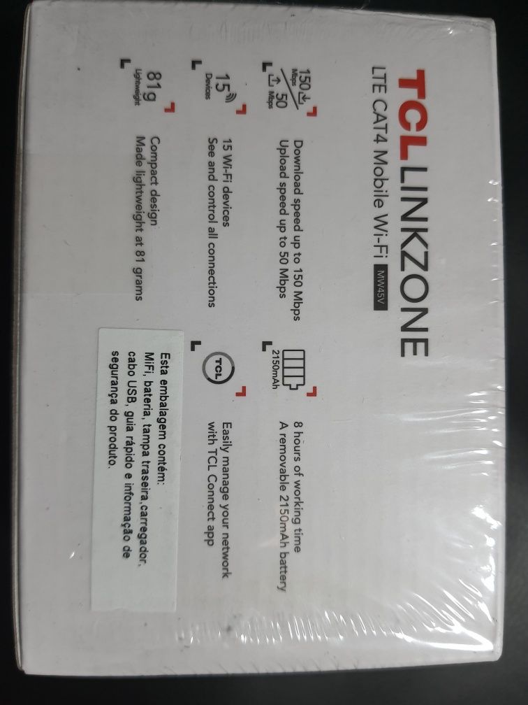 Hotspot/Router Móvel TLC Novo Selad em Caixa, Desblquead Apenas 39.99€