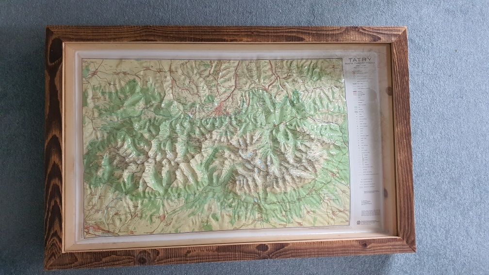 Tatry 3D Zakopane Obraz Mapa Turystyczna 1: 75 000