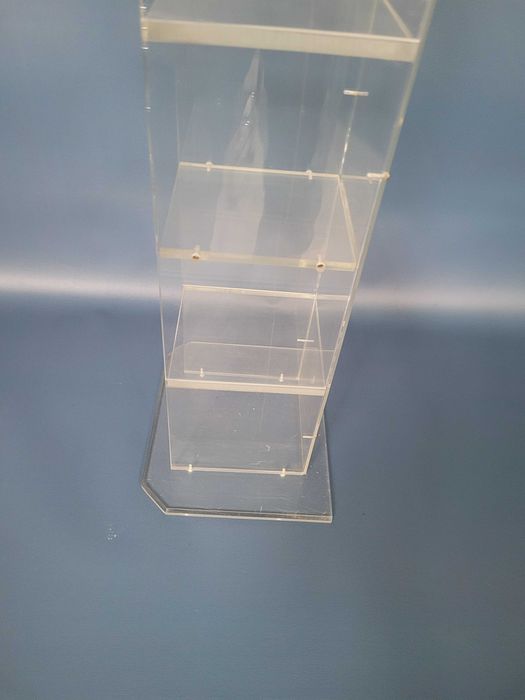 półka słupek PLEKSI pleksiglas 15x15 x 76 lata 70 80 na płyty CD