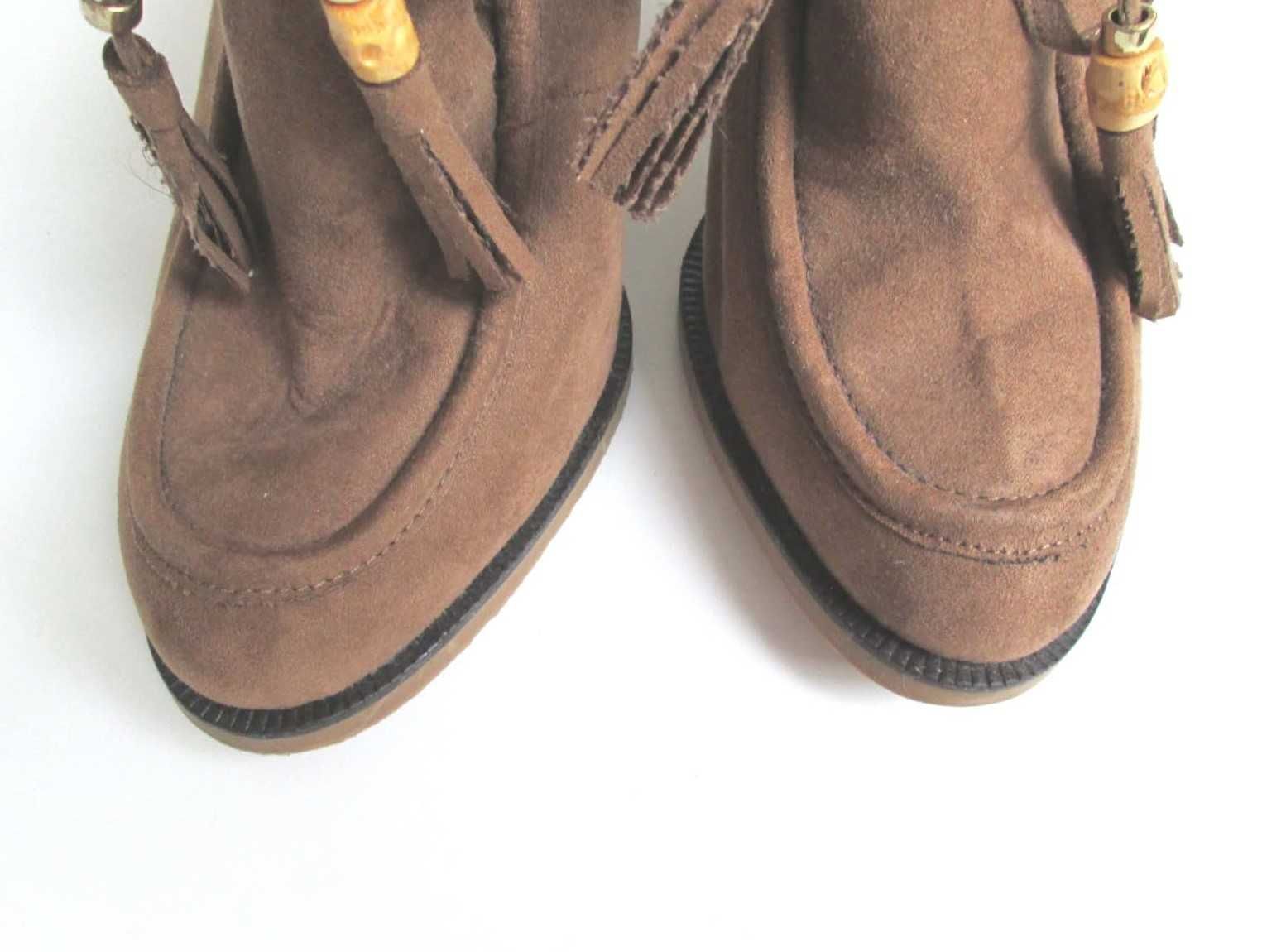 River Island botki buty na obcasie vintage 37 38