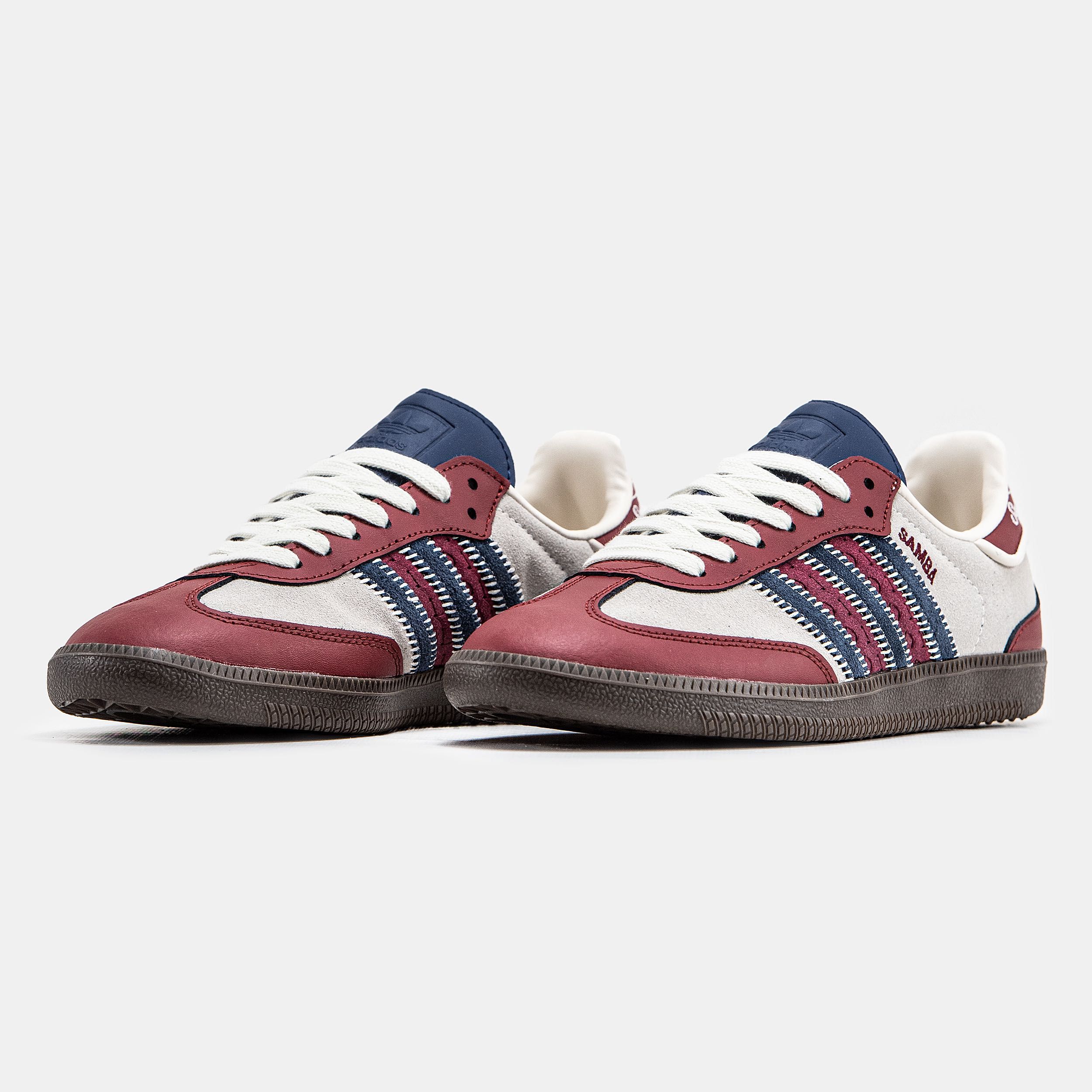 Мужские кроссовки Adidas Samba Red&Combo. Размеры 41-45