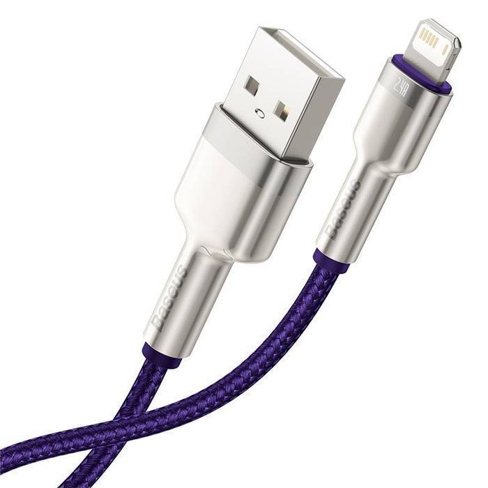 Kabel Usb Do Lightning Baseus Cafule, 2.4A, 1M (Fioletowy)