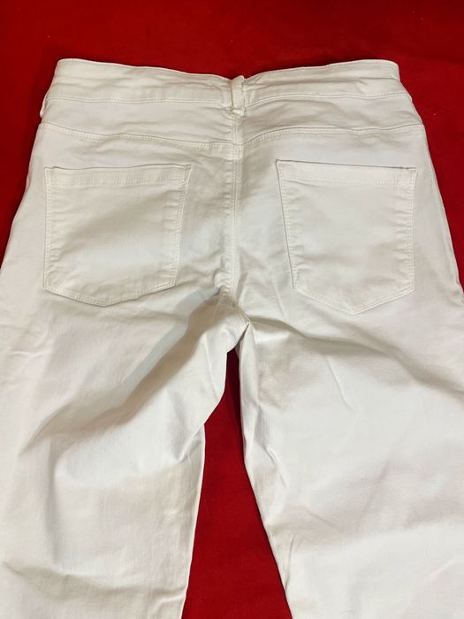 OASIS Białe jeansy stretch skinny, r. 38/40