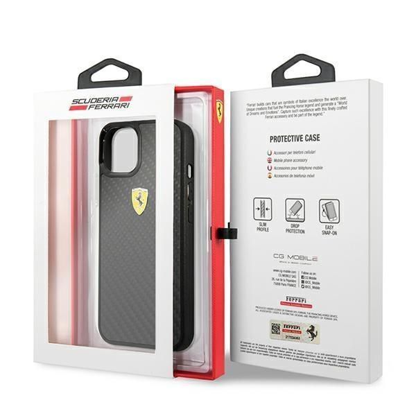 Etui Ferrari iPhone 13 Mini Carbon Black - Kolekcja On Track