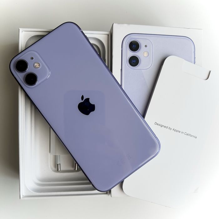 IPhone 11 Purple 64gb - BATERIA 100%! - SPRAWNY 100%