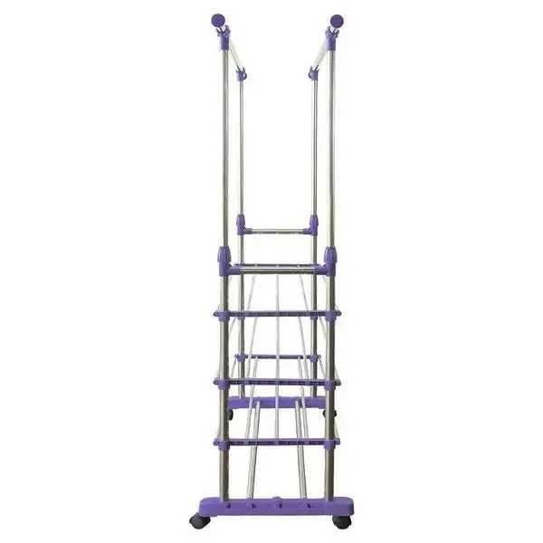 Телескопічна вішалка з полицями, Пересувна вішалка, Стійка для одягу