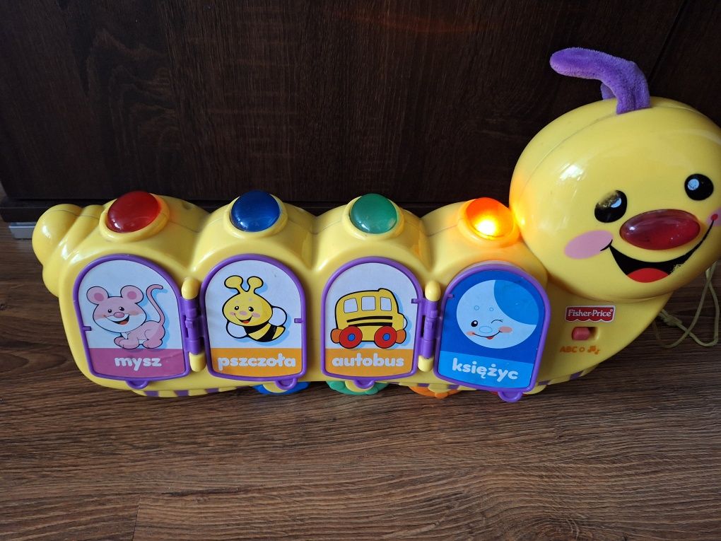 Gąsienica Gawędziarka, grająca Fisher Price