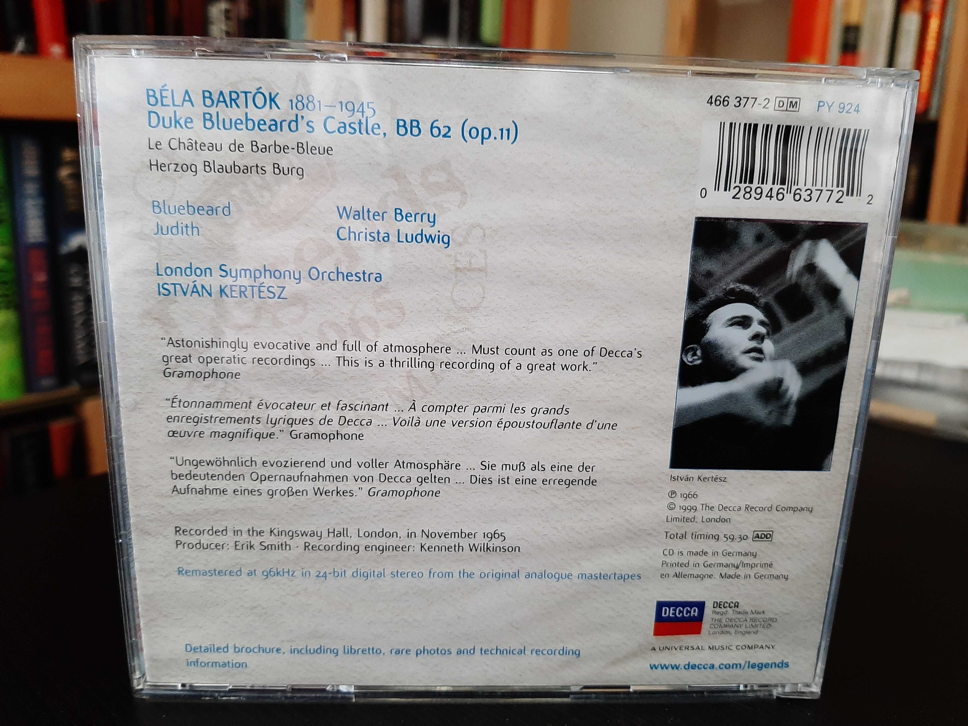 Bartók – Duke Bluebeard's Castle – Christa Ludwig – István Kertész