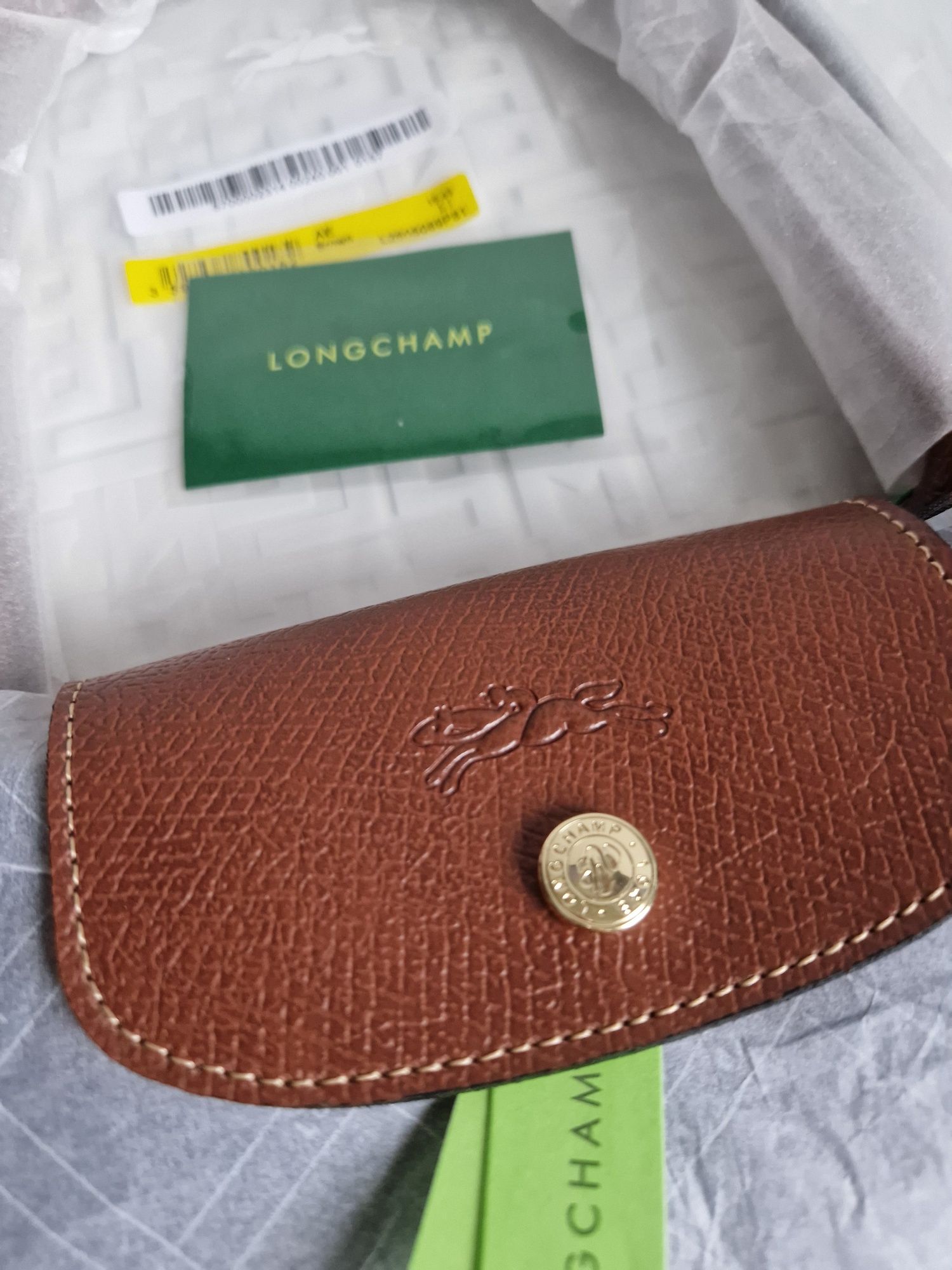 torebka Longchamp roz M brąz