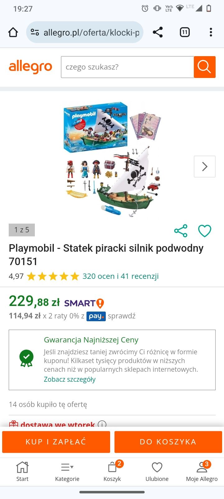 Statek piracki silnik podwodny Playmobil 70151