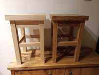 Taboret drewniany dębowy/jesionowy