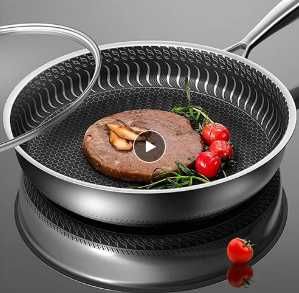 Сковорода 26 см из нержавеющей SUS 316 L стали антипригарная