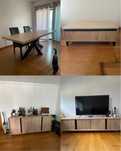 Conjunto sala - movel tv, mesa centro, aparador, mesa de jantar